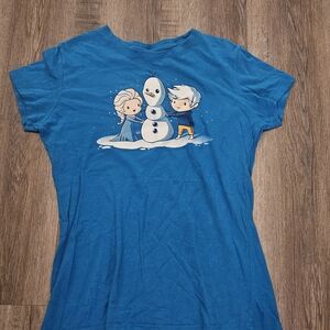 Elsa and Jack Frost with Snowman Design